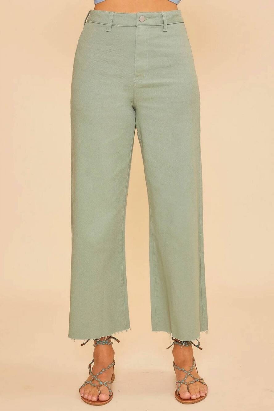 NEW ANNIEWEAR super stretch high waist jeans in sage